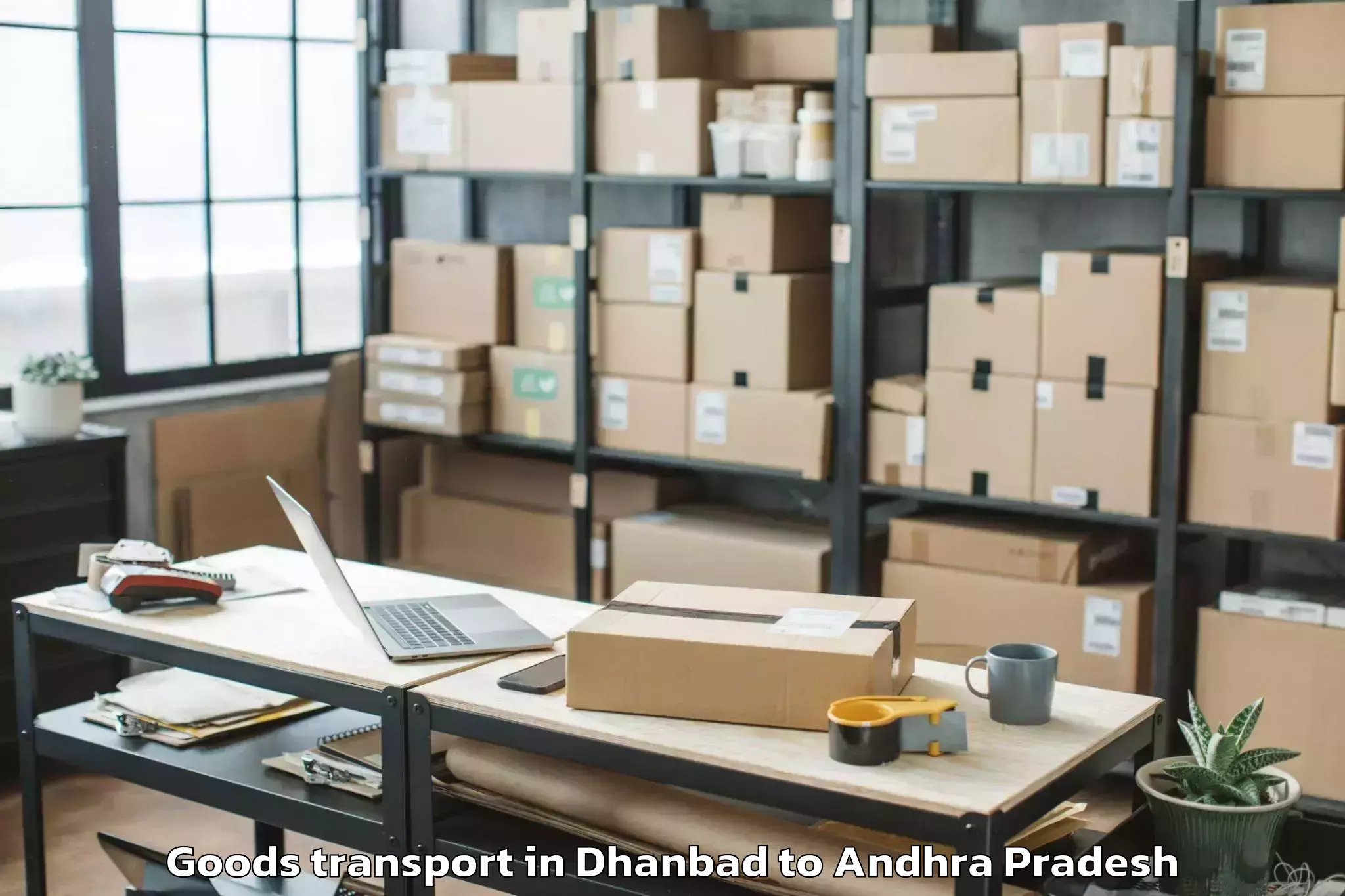 Top Dhanbad to Pellakur Goods Transport Available